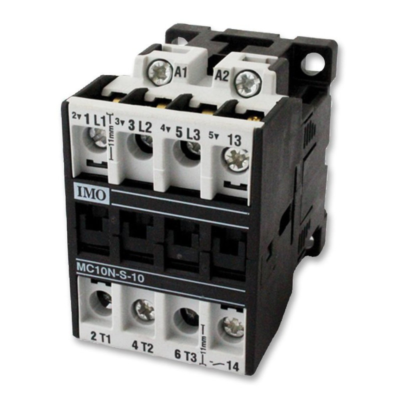 Contactor, 18 A, DIN Rail, 230 VAC, 1NO, 3 Pole, 7.5 kW