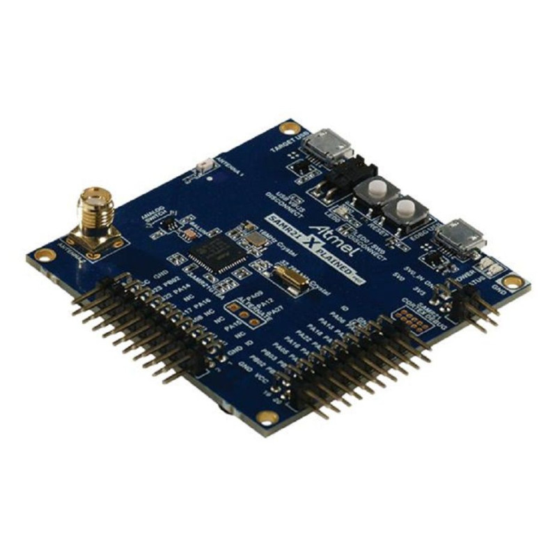 Microchip (ATSAMR21-XPRO) Evaluation Kit, ATSAMR21G18A MCU