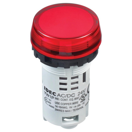 LED Panel Mount Indicator, Red