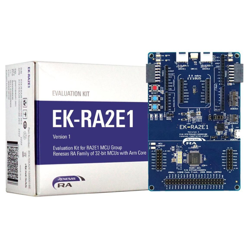 Renesas (RTK7EKA2E1S00001BE) Eval Kit, RA2E1, 32bit ARM Cortex-M23 MCU