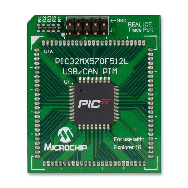 Microchip (MA320015) Daughter Board, PIC32MX570F512L Plug In Module