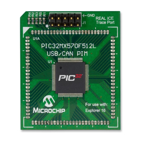 Microchip (MA320015) Daughter Board, PIC32MX570F512L Plug In Module