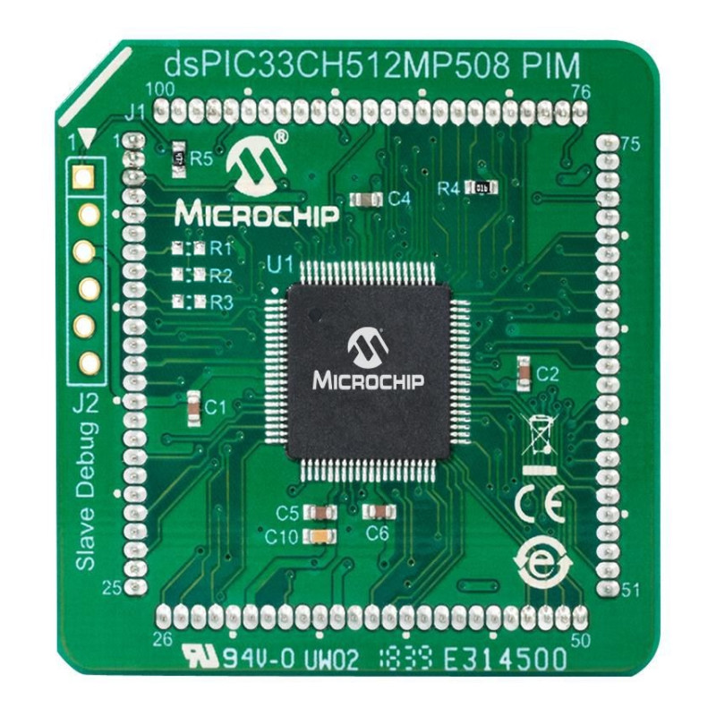 Microchip (MA330046) Daughter Board, dsPIC33C512MP508 MCU Plug In Module