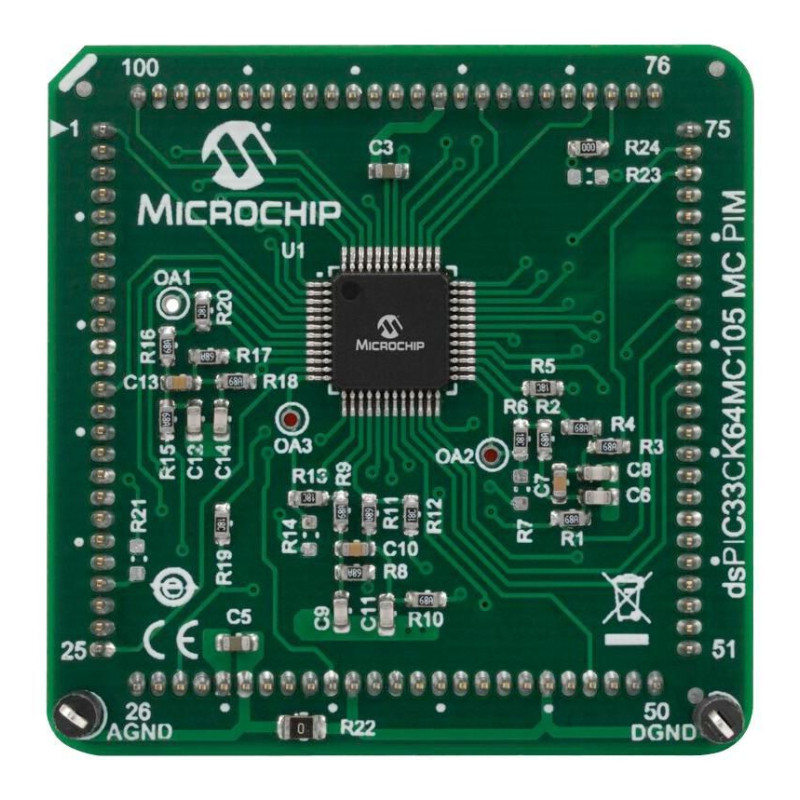 Microchip (MA330051-2) Plug-in Module, dsPIC33CK64MC105