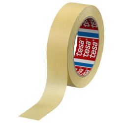 Tesa (04323-00006-00) Masking Tape, Crepe Paper, Cream, 19 mm x 50 m