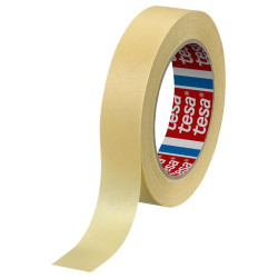 Tesa (04323-00008-00) Masking Tape, Crepe Paper, Cream, 25 mm x 50 m