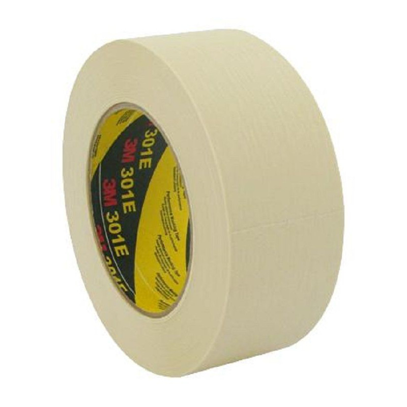 3M (301E 48MM) Masking Tape, Crepe Paper, Cream, 48 mm x 50 m