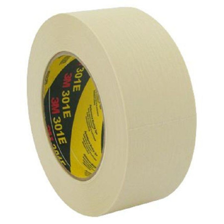 3M (301E 48MM) Masking Tape, Crepe Paper, Cream, 48 mm x 50 m