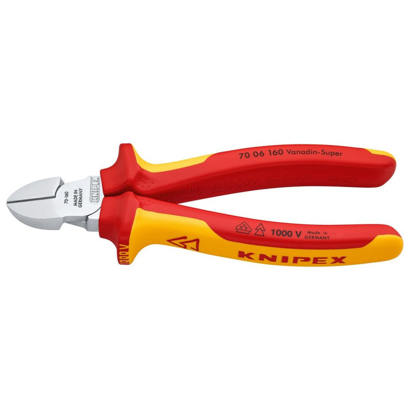 Knipex (70 06 160) Cutter, Side, 160 mm, Diagonal, 4 mm