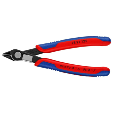 Knipex (78 91 125) Cutter, Electronics, 125 mm, Shear, 1.6 mm, 64 °