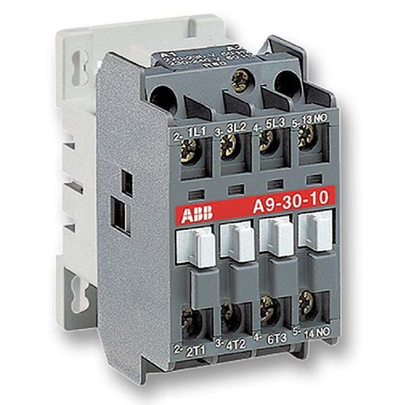 ABB A16-30-10-230 Contactor, 17 A, DIN Rail, 690 VAC, 3PST-NO