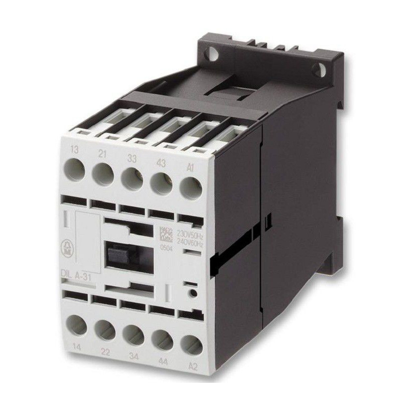 Contactor, DIN Rail, Panel, 690 VAC, 3PST-NC, 3 Pole, 4.5 kW