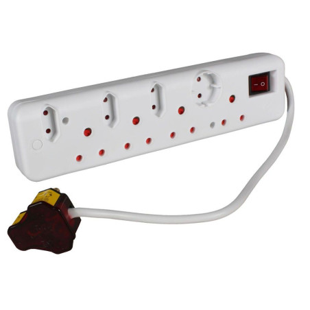 High Surge Protection 8 Way Multi-plug with R30 000 Warranty