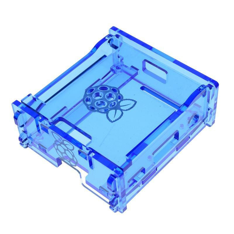 Raspberry PI 3 Model A+ Enclosure in Transparent Acrylic - Blue