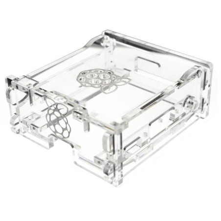 Raspberry PI 3 Model A+ Enclosure in Transparent Acrylic - White