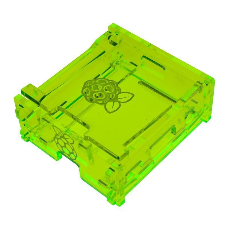 Raspberry PI 3 Model A+ Enclosure in Transparent Acrylic - Lime