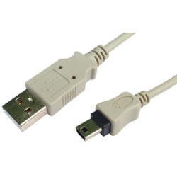 Pro Signal USB2062 USB Cable, Type A Plug to Mini Type B Plug, 2 m, 6.6 ft