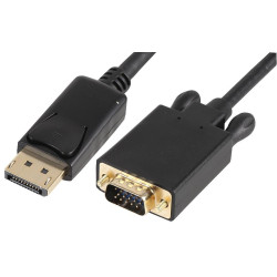 Pro Signal PSG91410 DisplayPort 1.2 Male to VGA Male Adaptor Cable, 1m