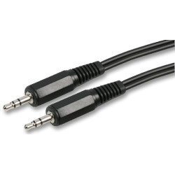 Pro Signal PSG03437 Twin Core 3.5mm Stereo Jack Plug to Plug Lead, 1m Black