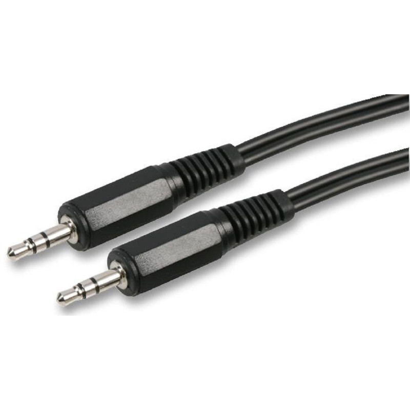 Pro Signal PSG03437 Twin Core 3.5mm Stereo Jack Plug to Plug Lead, 1m Black