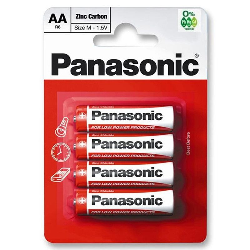 Panasonic R6REL/4BP AA Zinc Carbon Battries