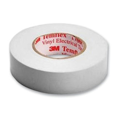 3M (TEMFLEX 1500 WHITE) Electrical Insulation Tape, 19 mm x 18 m