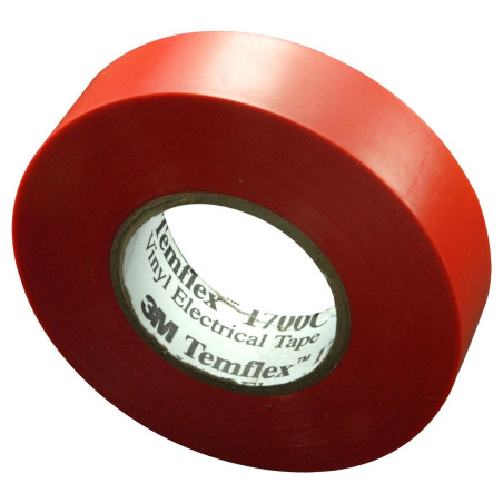 3M (TEMFLEX 1500 RED) Electrical Insulation Tape, 19 mm x 18 m