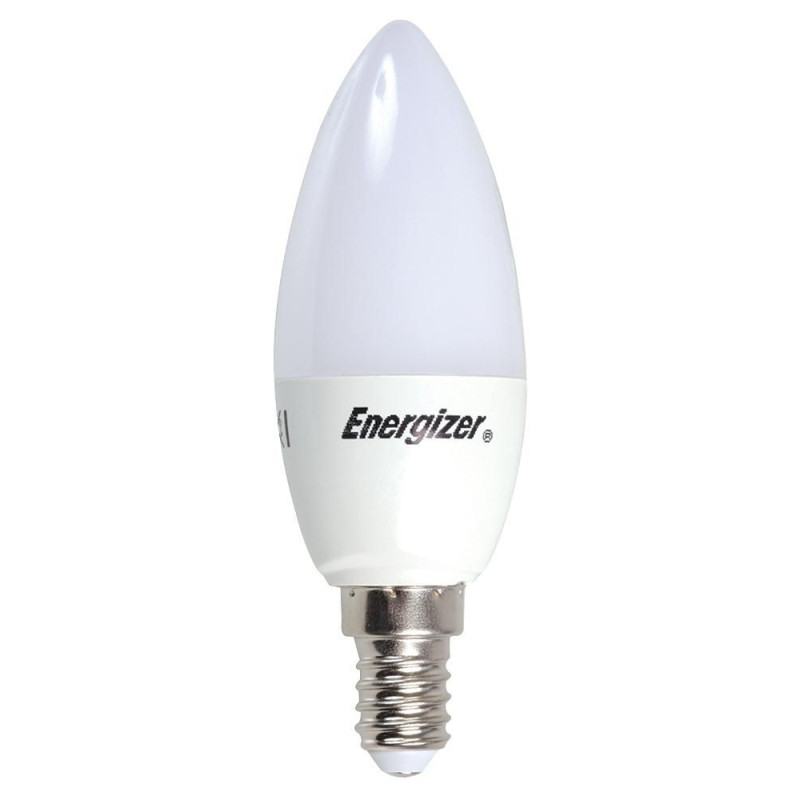 Energizer (S8851) LED Light Bulb, Frosted Candle, E14 / SES, Warm White