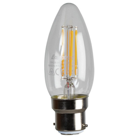 Energizer (S9029) LED Light Bulb, Filament Candle, BA22d / BC, Warm White