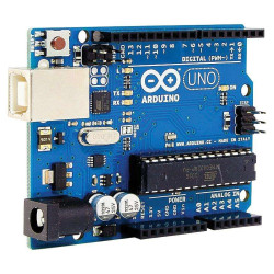 Arduino Uno, ATmega328P MCU, 14 3.3V I/O, 6 Analogue Inputs, 6 PWM Outputs