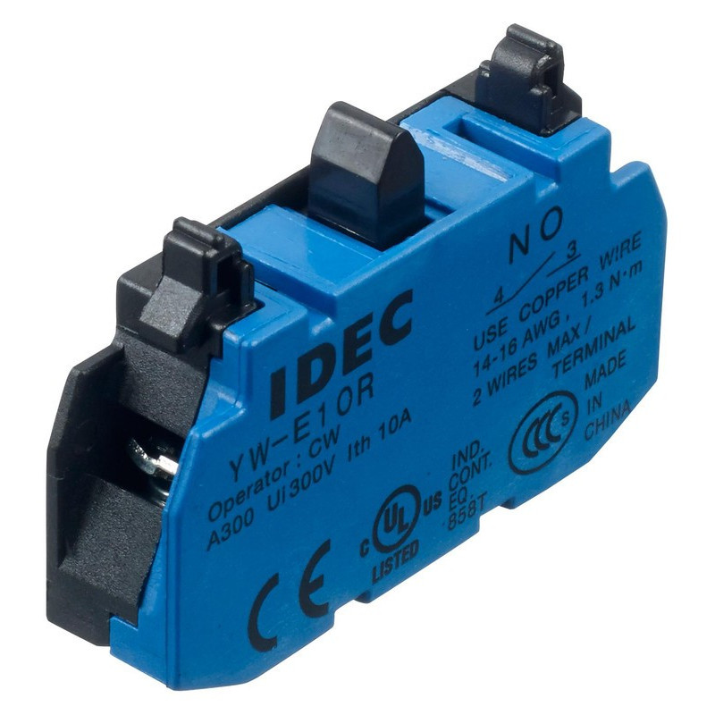 Contact Block, YW and CW Series,120V,10A,IDEC