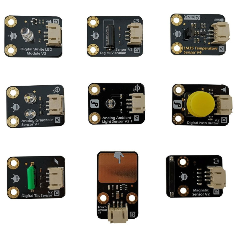 DFRobot (DFR0018) Add-On Board, 9 x Assorted Sensors