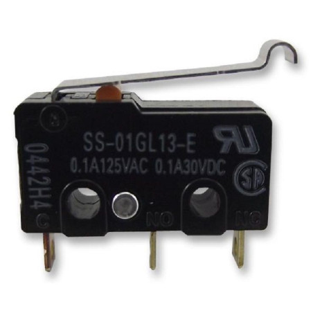 Omron (SS-01GL13-E) Microswitch, Subminiature, Simulated Roller Lever