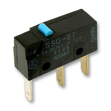 Omron (SSG-5L2P) Microswitch, Subminiature, Roller Lever