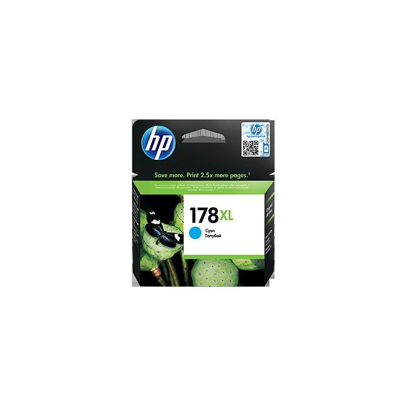 HP 178XL Cyan Ink Cartridge with Vivera Ink Blister Pack