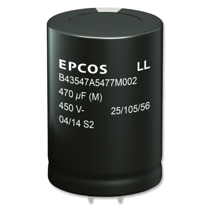 EPCOS (B43547A9187M000) Electrolytic Capacitor, Snap-in, 180 µF, 400 V,