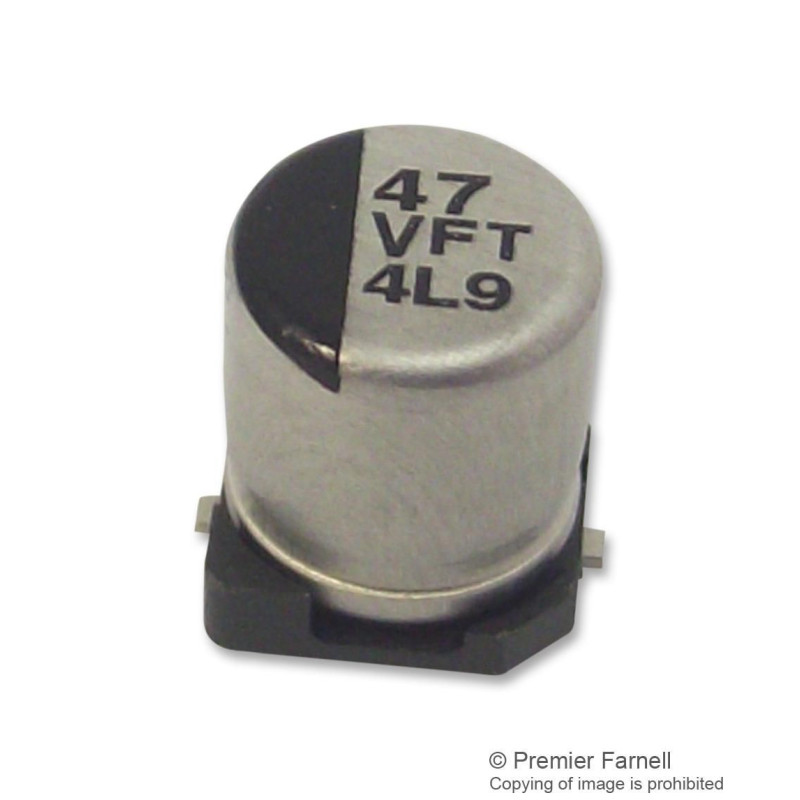 Panasonic (EEEFT1V470AR) SMD Aluminium Electrolytic Capacitor, 47 µF, 35 V