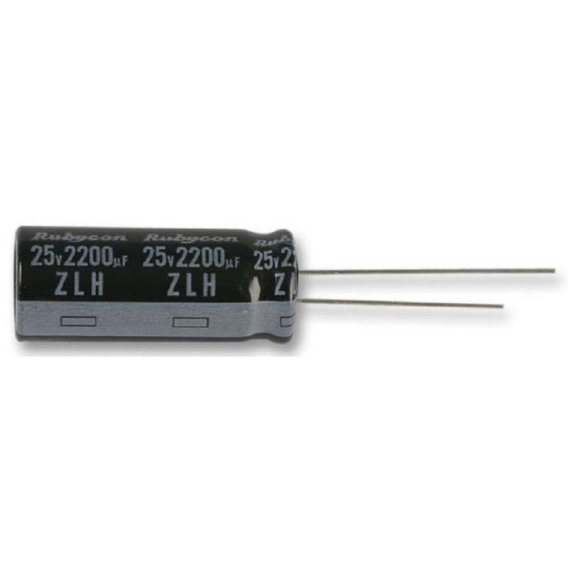 Rubycon (25ZLH820MEFC10X20) Electrolytic Capacitor, Miniature, 820 µF, 25 V