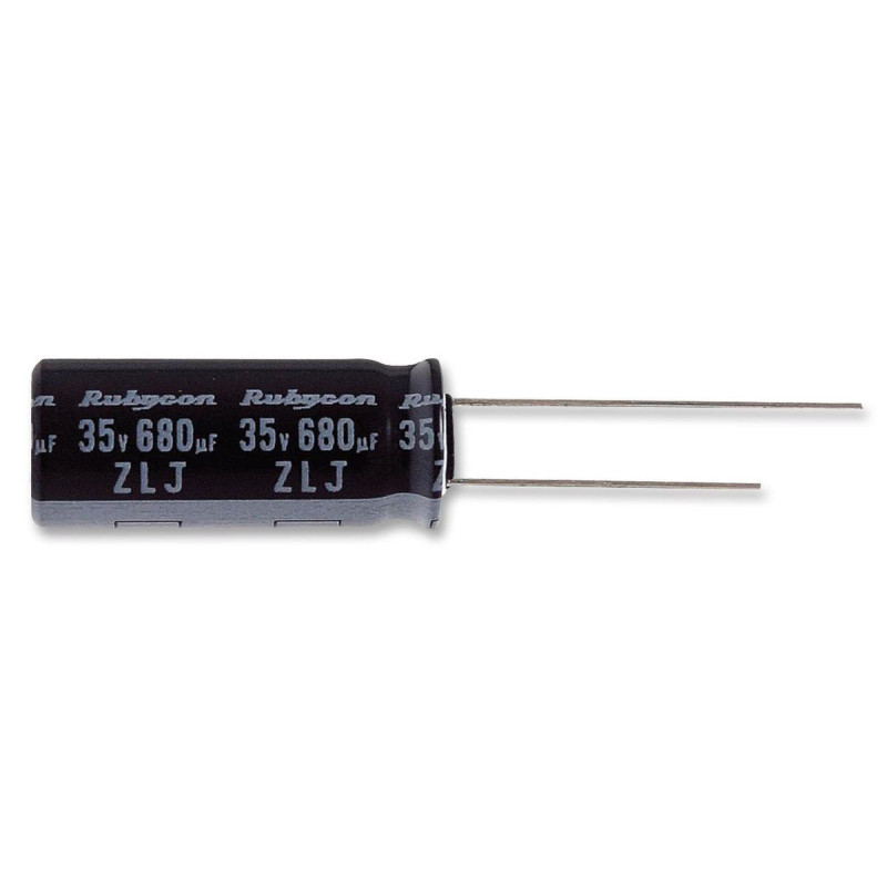 Rubycon (50ZLJ470M12.5X20) Electrolytic Capacitor, Miniature, 470µF, 50V