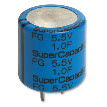 Kemet (FGH0H105ZF) Supercapacitor, EDLC, 1 F, Radial Leaded, -20%, +80%