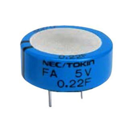 Kemet (FA1A224ZF) Supercapacitor, EDLC, 0.22 F, Radial Leaded, -20%