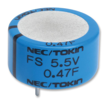 Kemet (FS1B505ZF) Supercapacitor, EDLC, 5 F, Radial Leaded, -20%