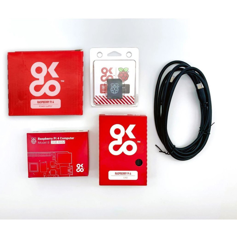 OKdo (201-2262)  Raspberry Pi 4 4GB Basic Kit with Universal Power Supply