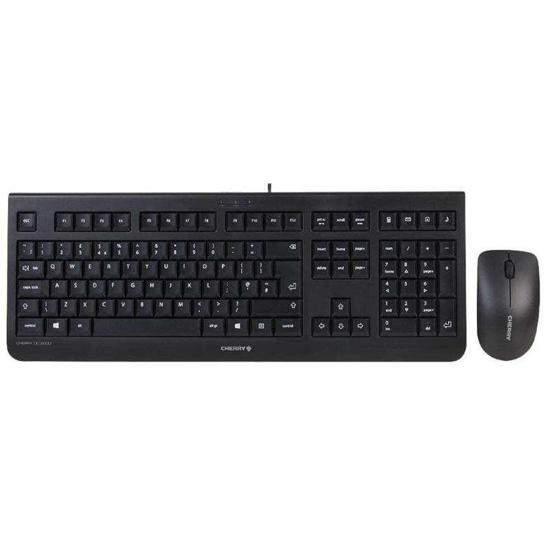 Cherry (JD-0800GB-2) Keyboard, Mouse, Wired, Optical, Black, QWERTY