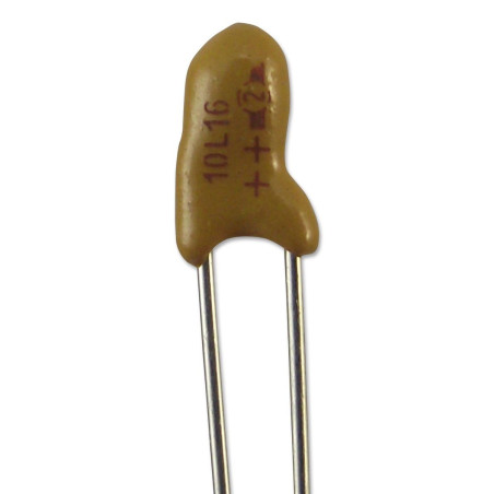 Vishay (489D106X0016C1VE3) Tantalum Capacitor, Resin Coated, 10 µF, 16 V