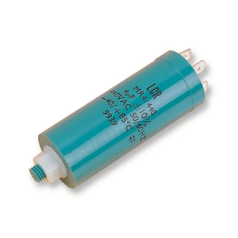 LCR Components (MR/P/440/4/C) Motor Run Capacitor, Metallized PP, 4µF, ±10%