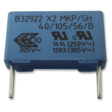 Vishay (B32922C3224M000) Safety Capacitor, 0.22 µF, ± 20%