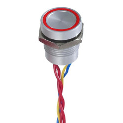 Apem (PBAR1AF6000N0S) Vandal Resistant Switch, 16 mm, PBA, 16.2 mm