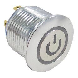 Alcoswitch (AV1610P512R04) Vandal Resistant Switch, Momentary, AV16, 16 mm