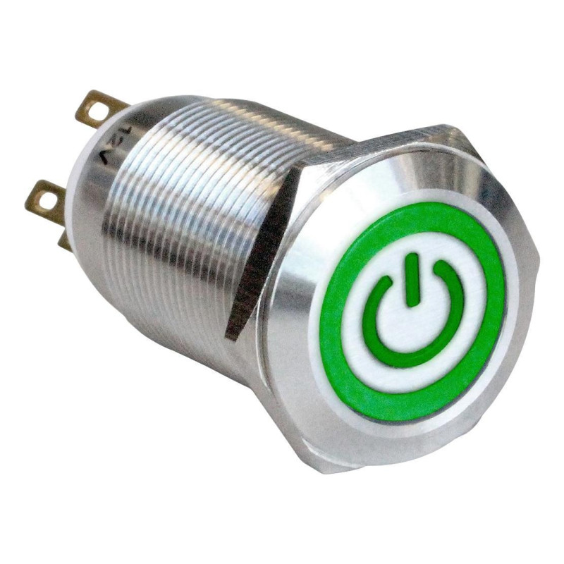 Bulgin Limited (MPI005OTELSGN12) Vandal Resistant Switch, MPI005, 19 mm